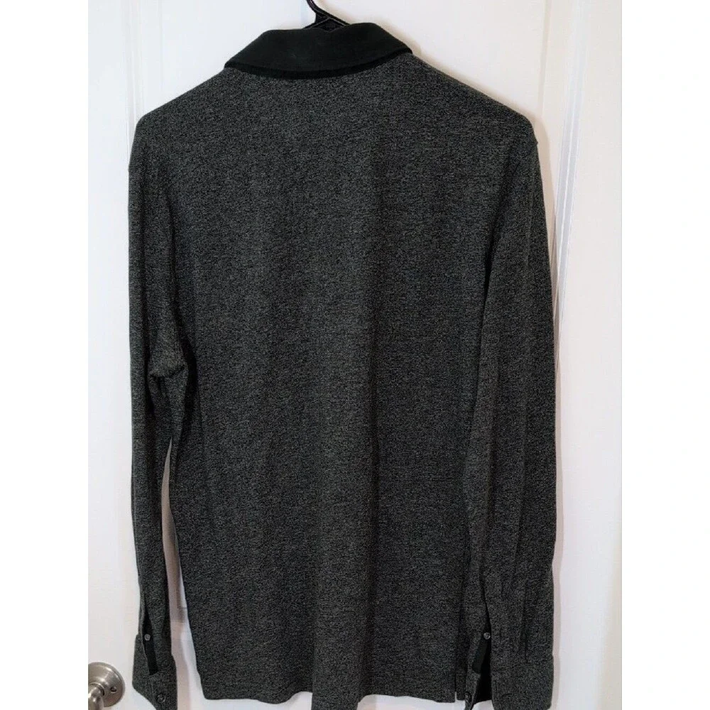 Banana Republic Long Sleeve Polo - Charcoal Heather